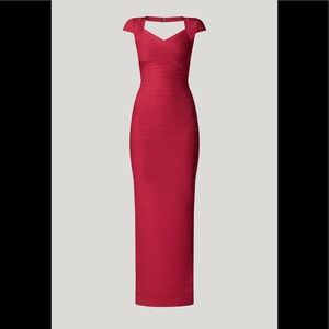 Capsleeve sweetheart gown Cranberry